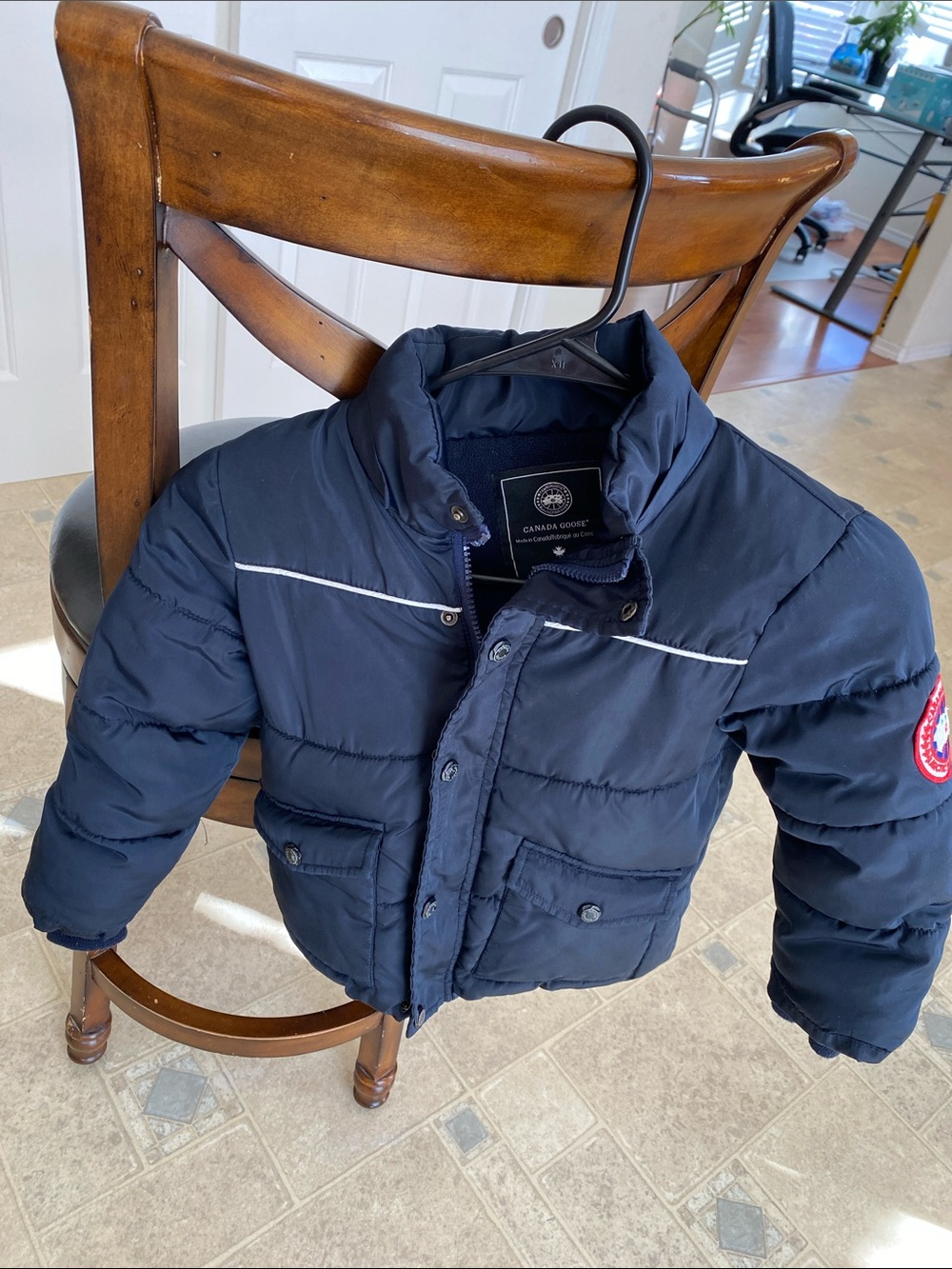 Canada Goose Kids Navy Blue Puffer Coat SZ: M
